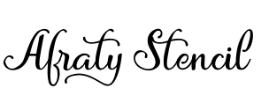 Afraty Stencil Font Image