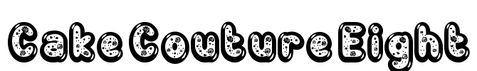 Cake Couture Eight Font Image