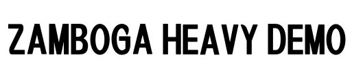 ZAMBOGA Heavy Demo Font Image