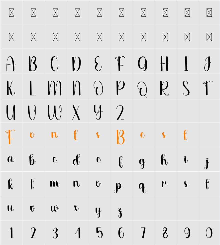 Paradise Character Map