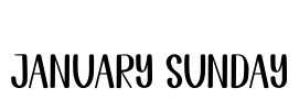 January Sunday Font Image