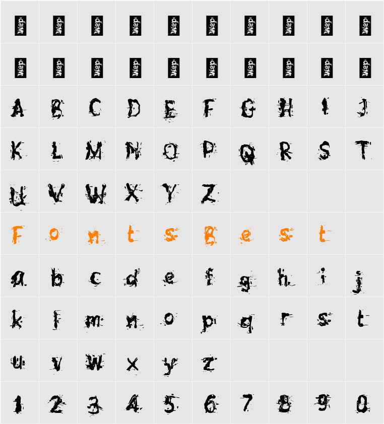 n Nazox Character Map