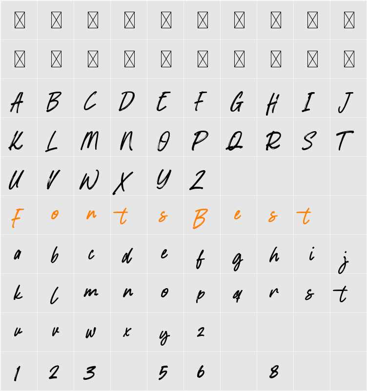 Salomonstera Character Map