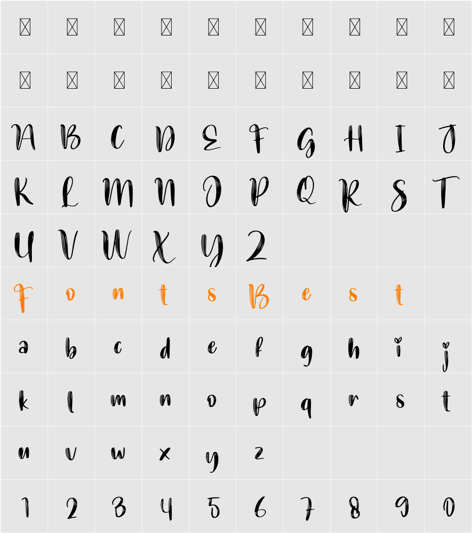 Outside Workspace Character Map
