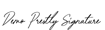 Demo Prestly Signature Font Image