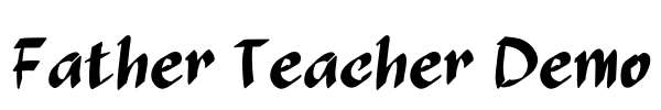 Father Teacher Demo Font Image