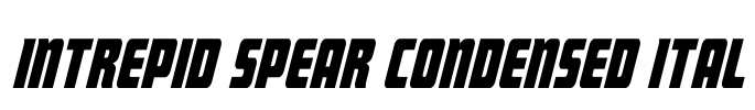 Intrepid Spear Condensed Ital Font Image