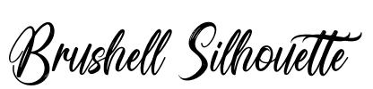 Brushell Silhouette Font Image