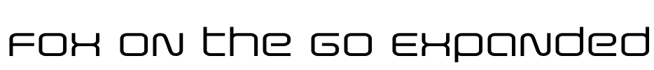 Fox on the Go Expanded Font Image