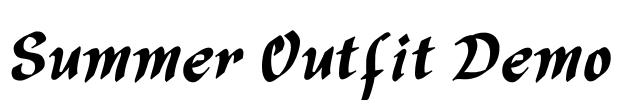 Summer Outfit Demo Font Image