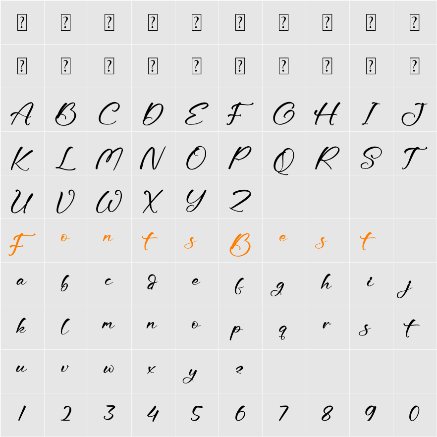 Goldtime Selindry Character Map
