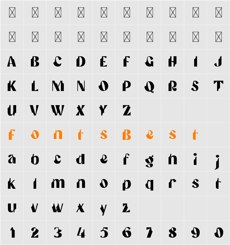 Gumanti Personal Use Character Map