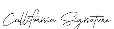 Callifornia Signature Font Image
