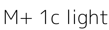 M+ 1c light