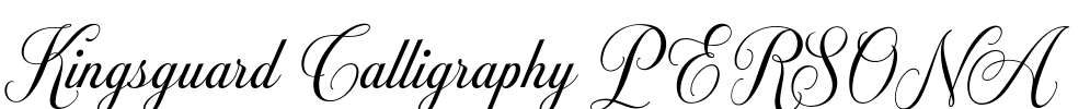 Kingsguard Calligraphy PERSONA Font Image