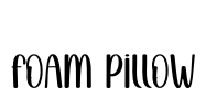 Foam Pillow Font Image