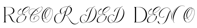 Recorded Demo