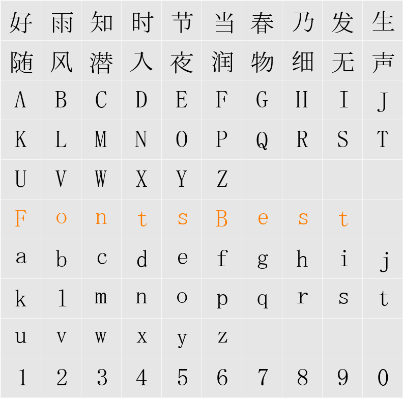 真宗聖典明朝 全 Character Map
