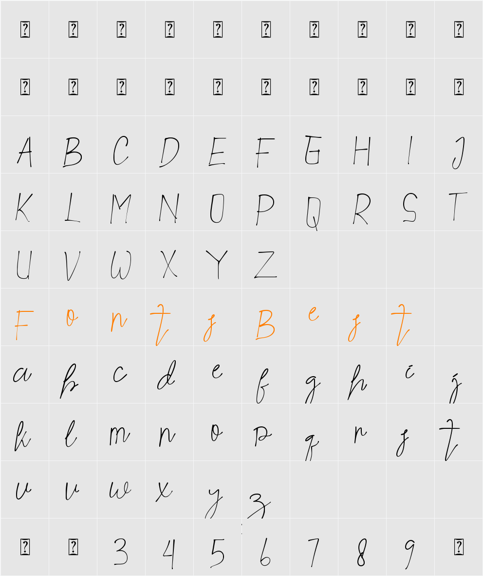 Arkite Character Map