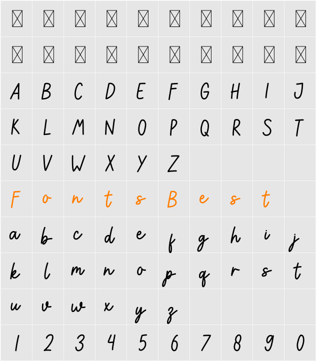 ADVENTURE AWAIT Character Map