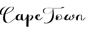 Cape Town  Font Image