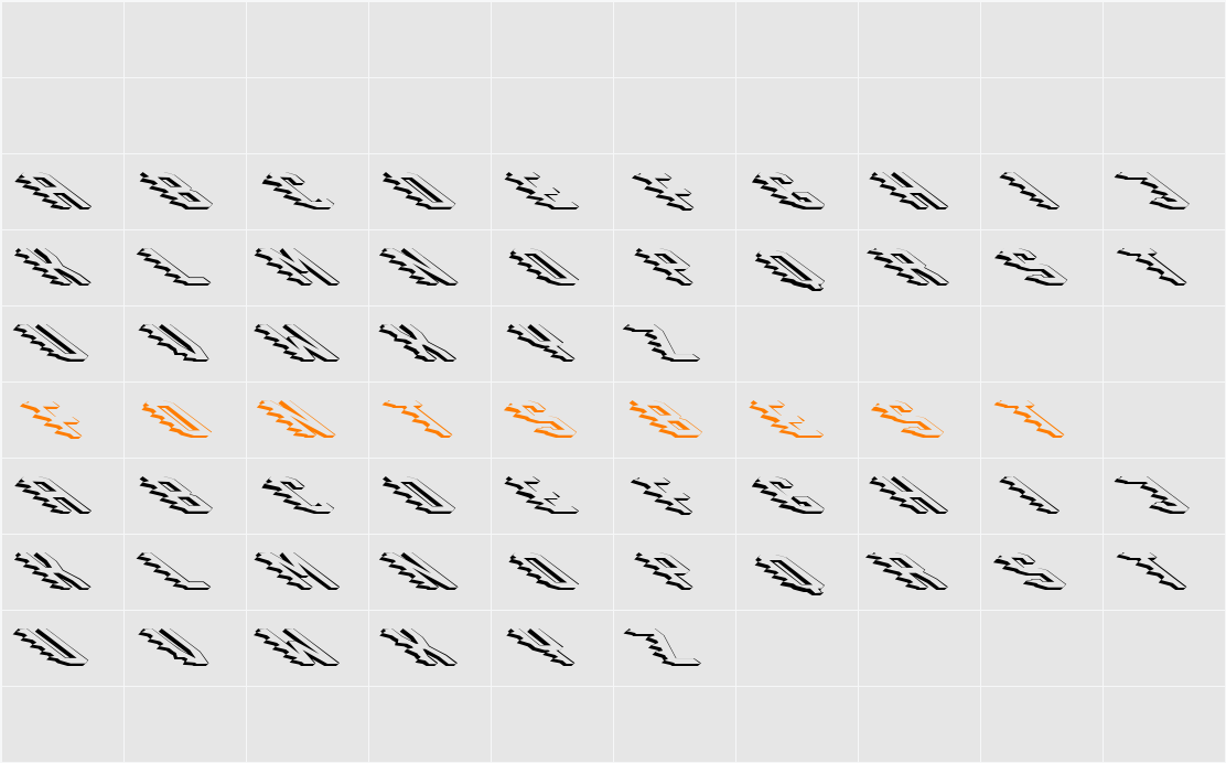 Grizzly Character Map
