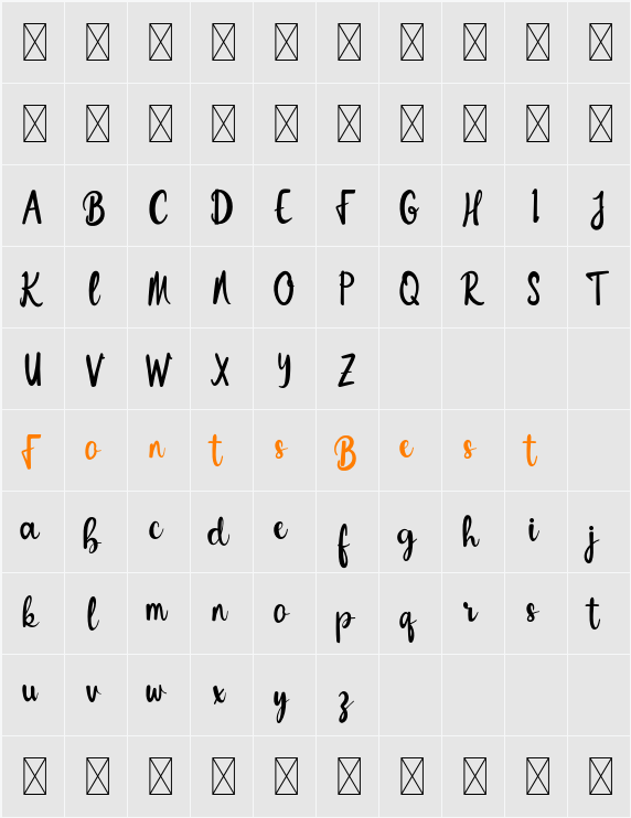 CF Gahmful Character Map