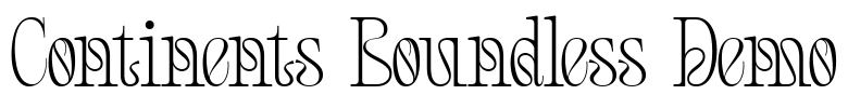 Continents Boundless Demo Font Image