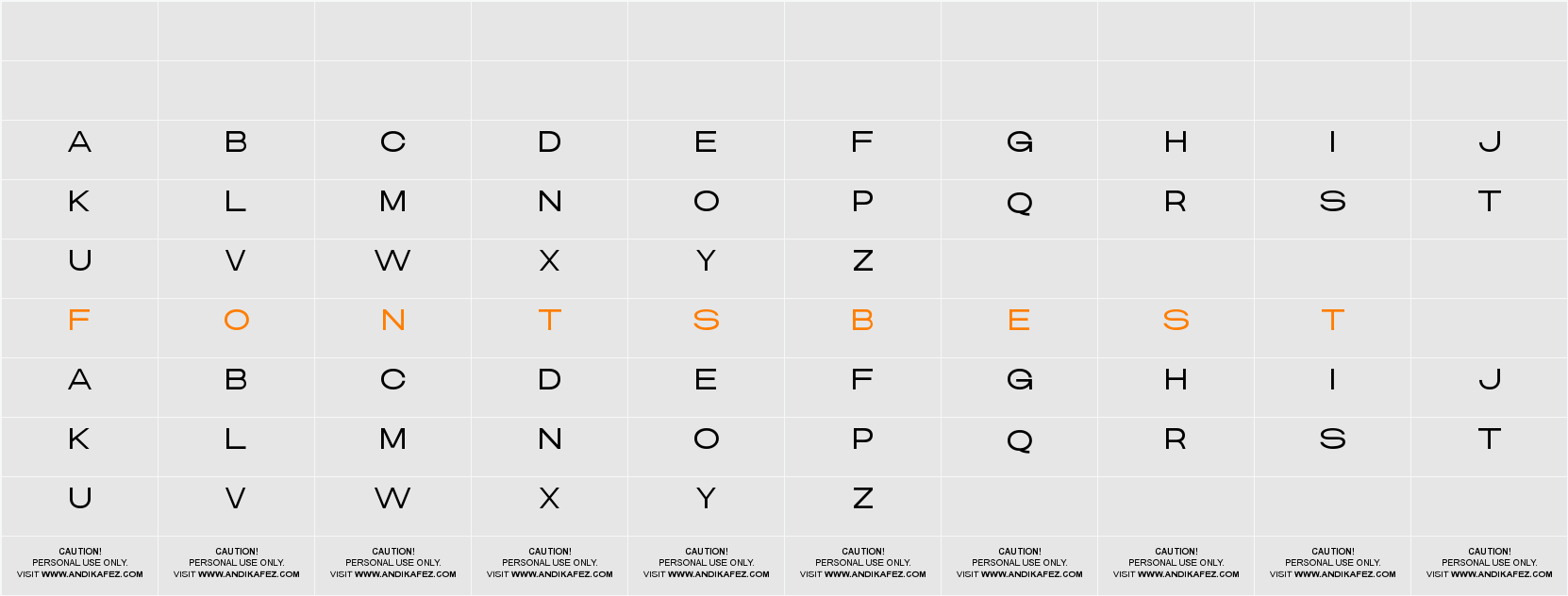 DANSON Character Map