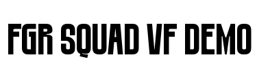 FGR SQUAD VF DEMO Font Image