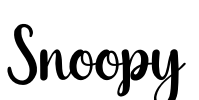 Snoopy Font Image