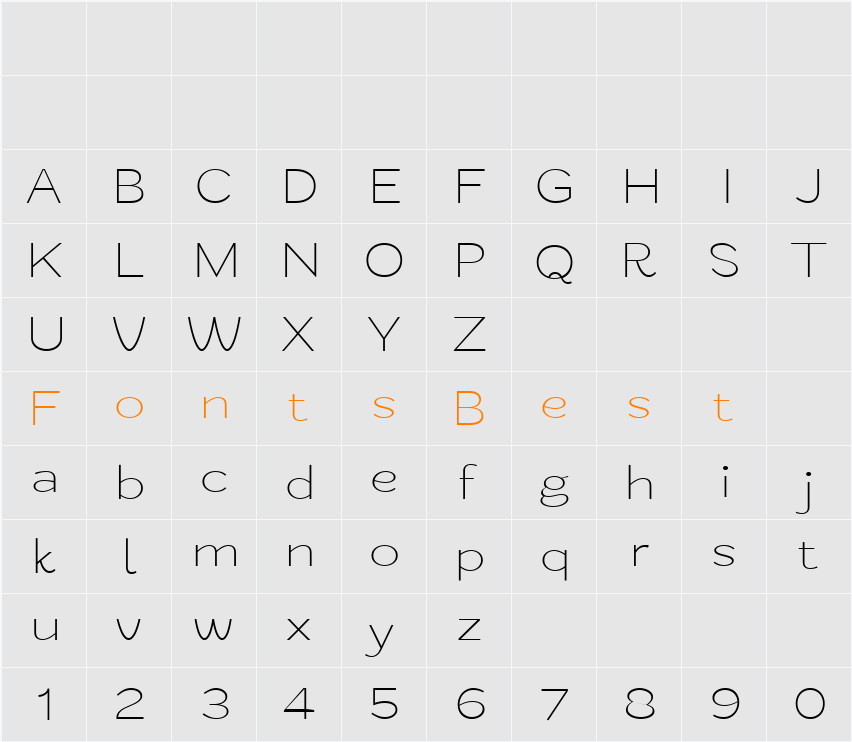 Zt Nezto Thin Character Map