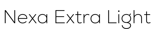 Nexa Extra Light Font Image