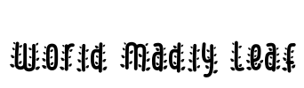 World Madly Leaf Font Image