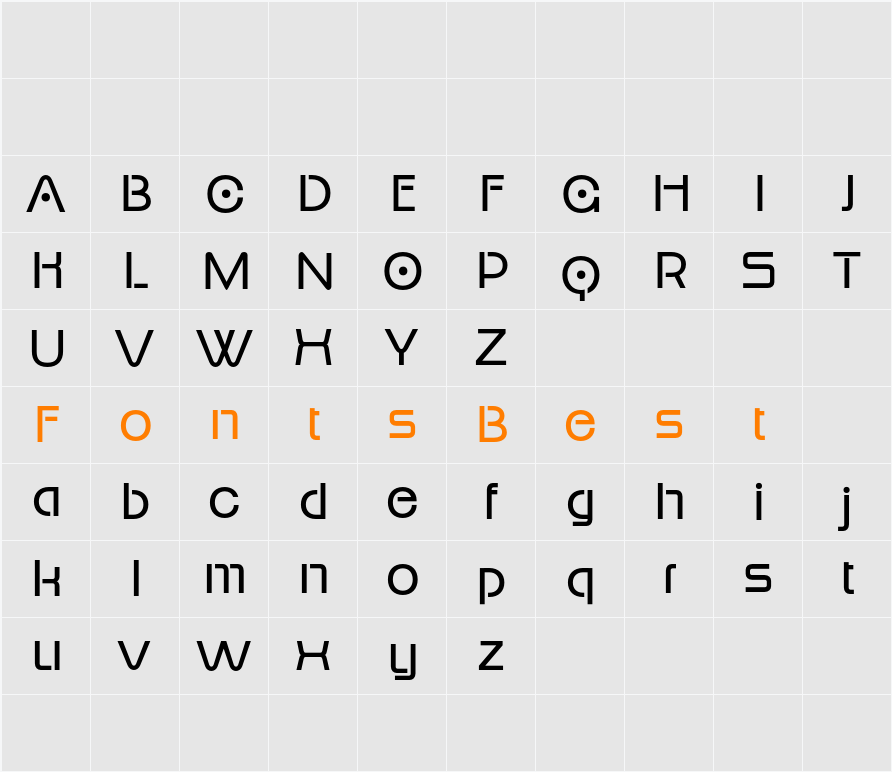 Rebolt Demo Character Map