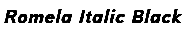 Romela Italic Black