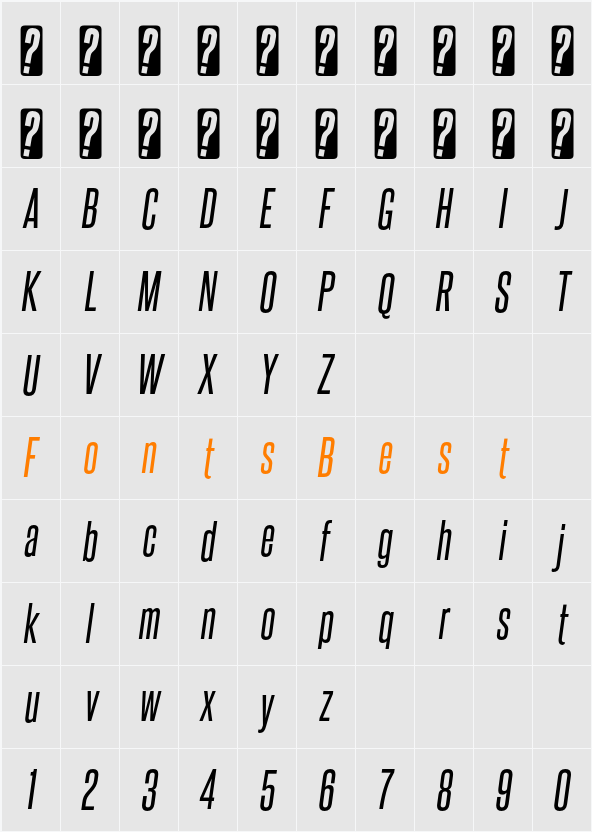 Steelfish Character Map