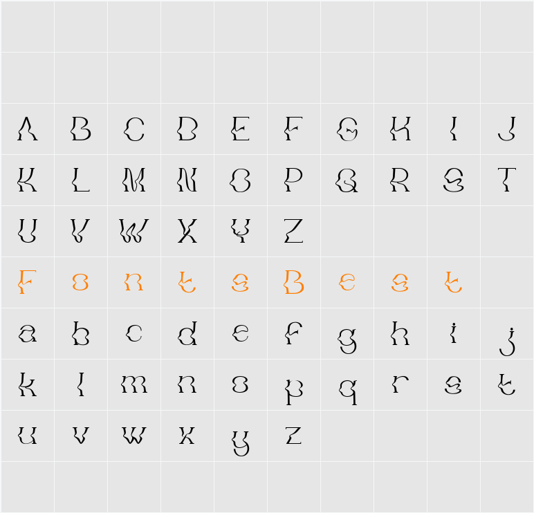 SALVA Character Map