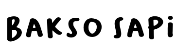 Bakso Sapi Font Image
