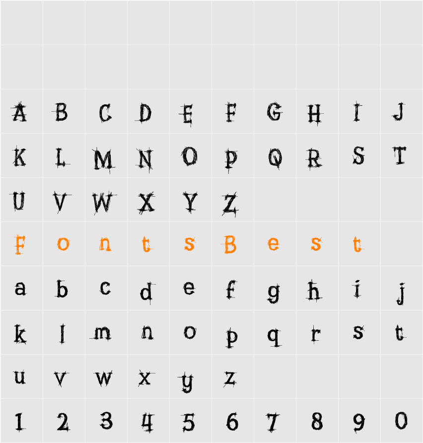 Super Rugged Character Map