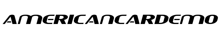 AmericanCarDemo Font Image
