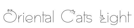 Oriental Cats Light Font Image