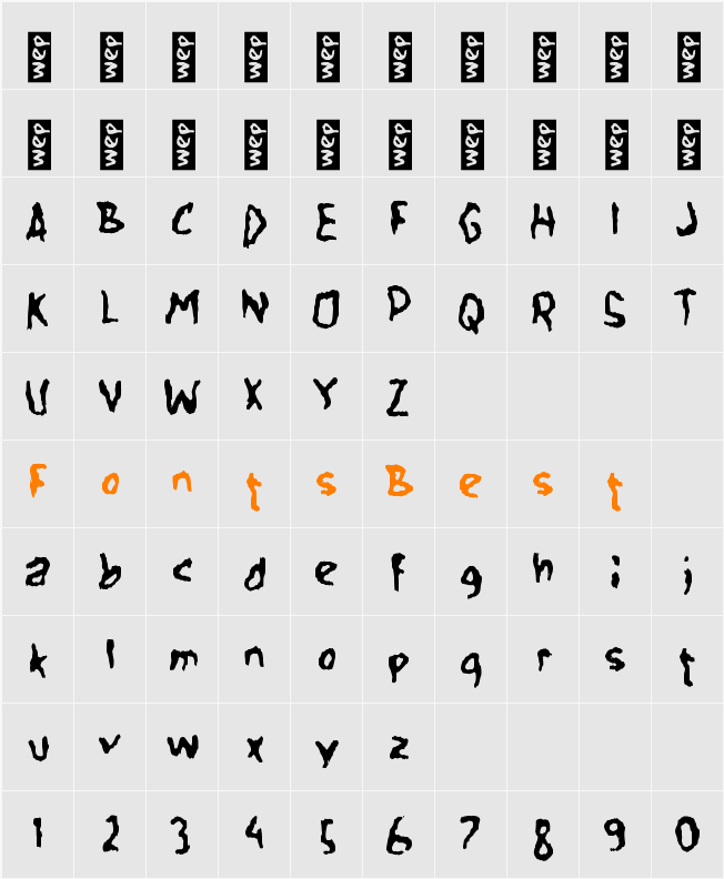 h Halua Character Map