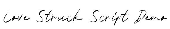 Love Struck Script Demo Font Image