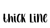 Thick Line Font Image