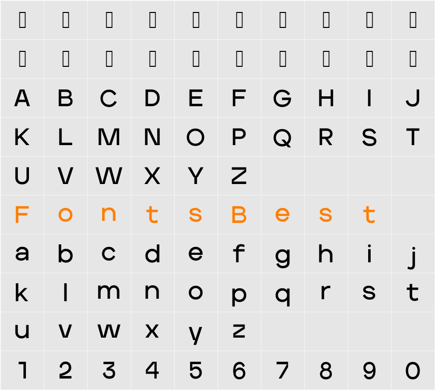 Edgecutting Lite Tight Character Map