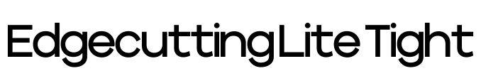 Edgecutting Lite Tight Font Image