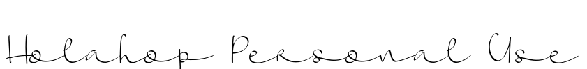 Holahop Personal Use Font Image