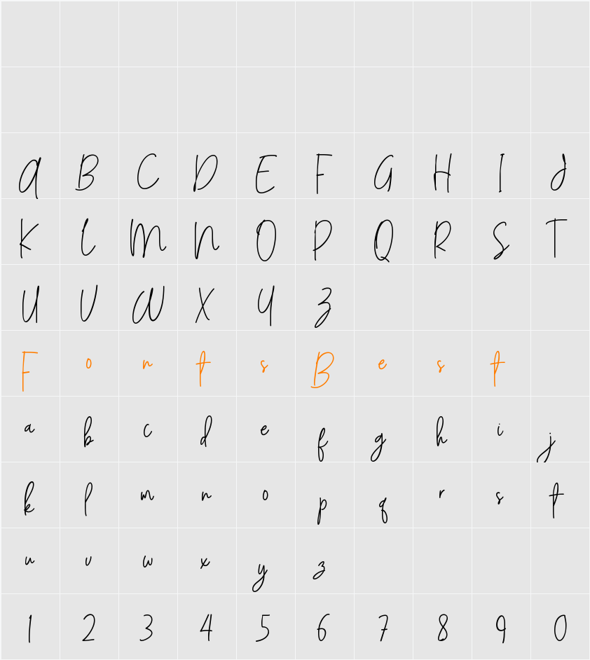 Andalusya Character Map