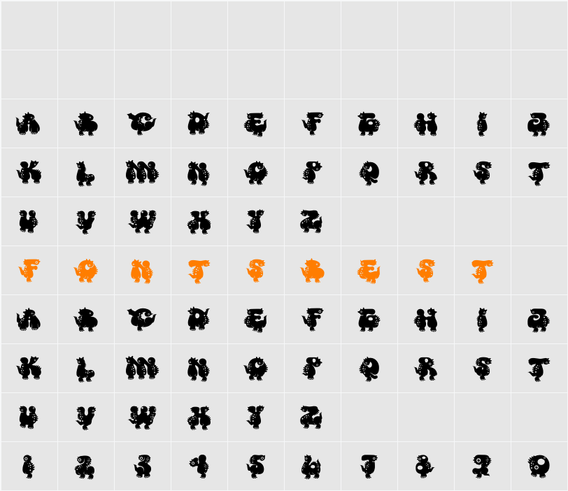 Monster DIno Character Map